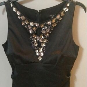 Blu Sage Black Formal Dress with Jewels Size 12.